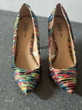 Prabal Gurung for Target Multicolor Striped Pointed-Toe Pumps 7.5